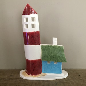 Lighthouse Tea Light Ceramic