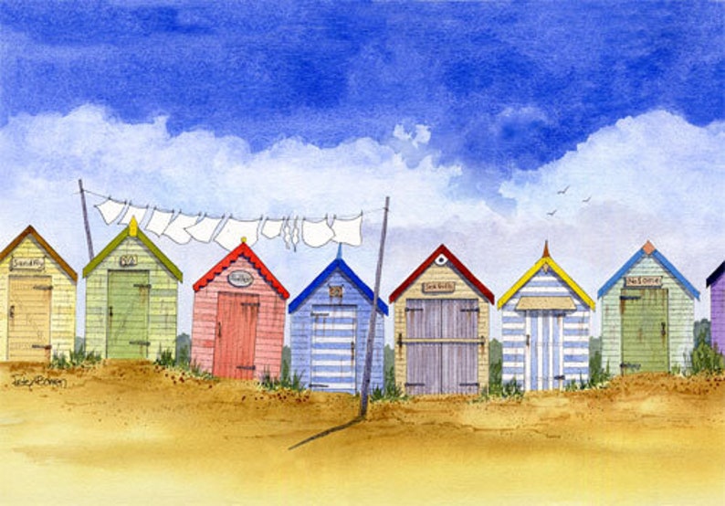 Art Print Southwold Beach Huts Limited Edition Etsy UK