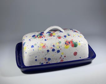 Handmade Pottery Butter Dish with Lid