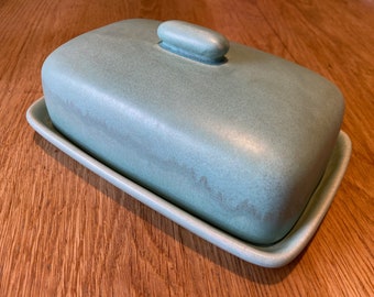 Handmade Butter Dish Cornish Copper Glaze