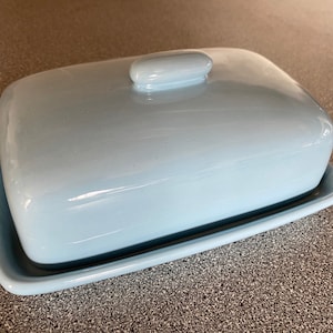 Butterdose Eis Blaue Glasur