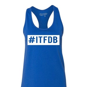 Womens Racerback Tank Top Los Angeles Dodgers  (#ITFDB) Its Time For Dodger Baseball