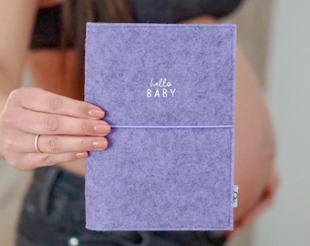 Maternity pass cover made of felt | hello baby | maternity pass cover | gift for expectant mothers