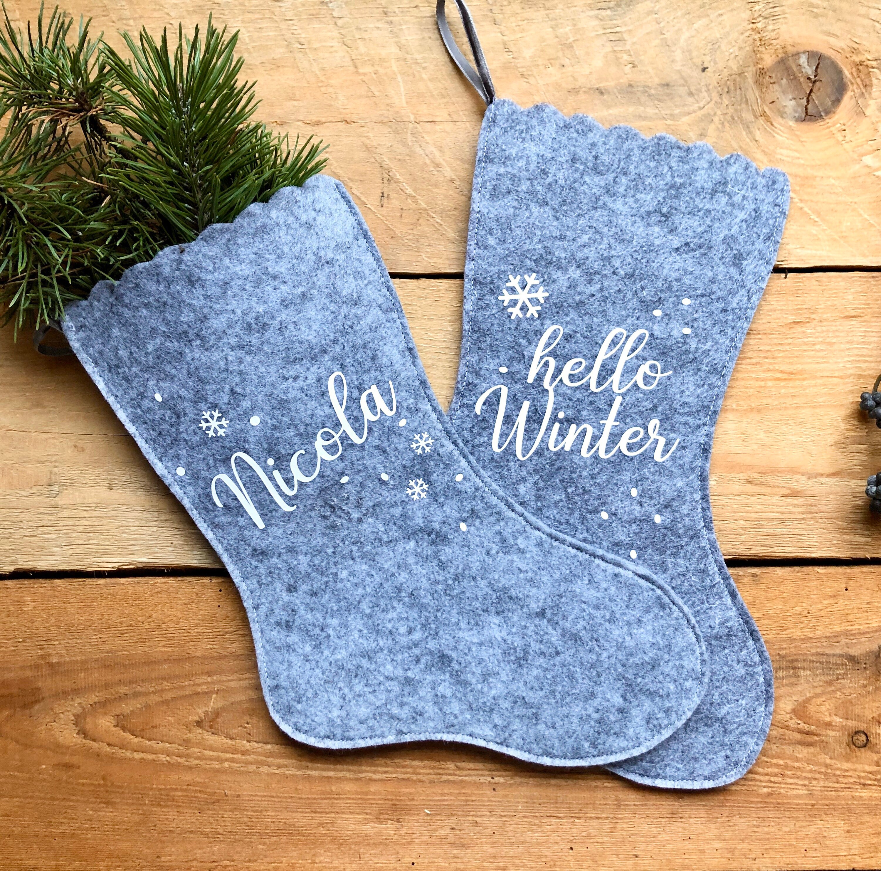 Bottes de Saint Nicolas Personnalisées | Bas Pour Le Remplissage et L'accrochage Petits Grands