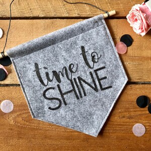 Pennant Time To Shine | Door Decor | Wall hanging| Banner