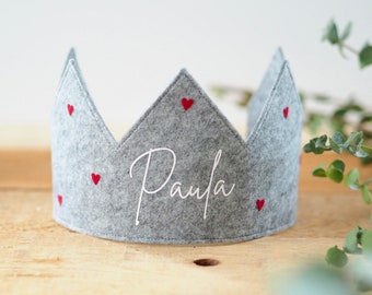 Personalized Birthday Crown | hearts