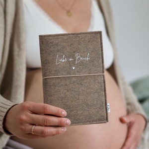 Love in the Belly | Felt Maternity Record Cover | Beautiful gift for expectant mothers