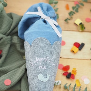 Sibling bag &quot;Little Whale&quot; | Daycare bag | Mini school bag made of felt