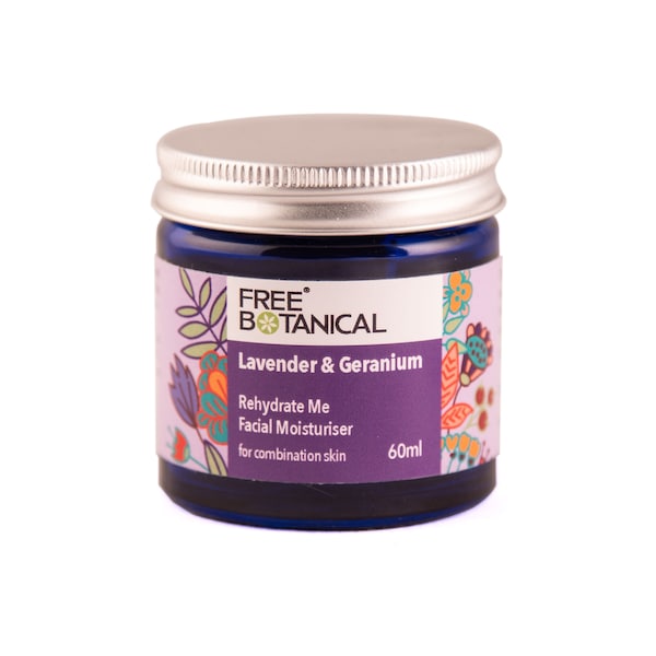 Lavendel & Geranie Free Botanical Rehydrate Me Gesichts-Feuchtigkeitscreme - Mischhaut