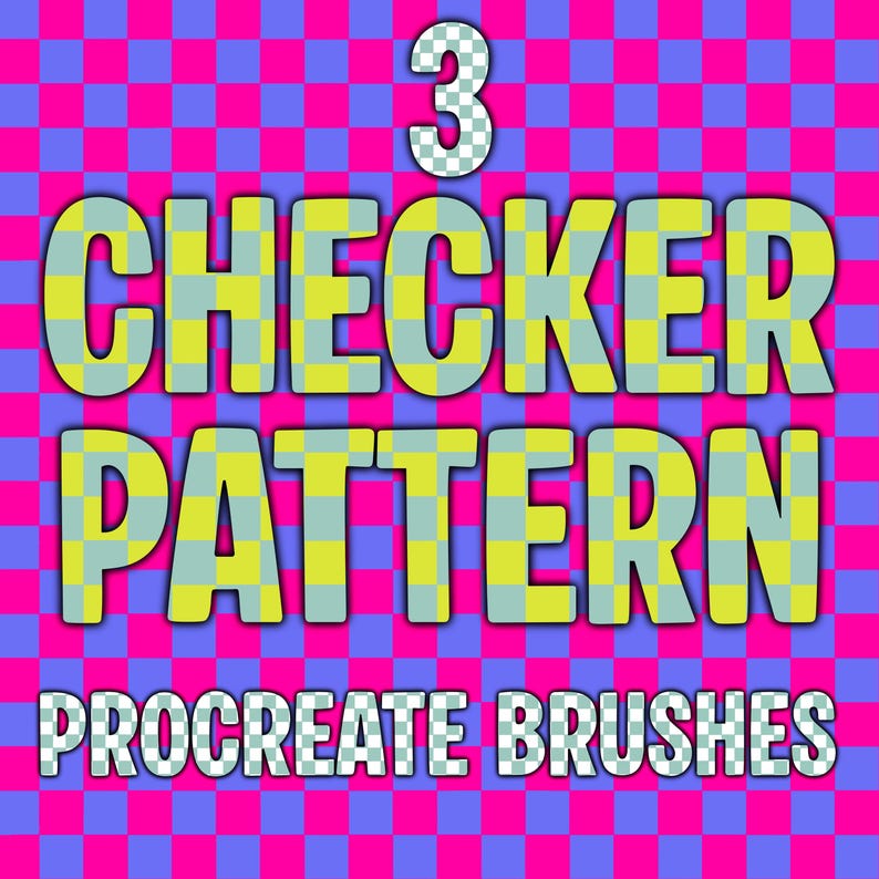 3 Checker Pattern Brushes for Procreate - Etsy