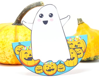 Halloween Ghost. Papercraft. Printable  PDF. DIY template