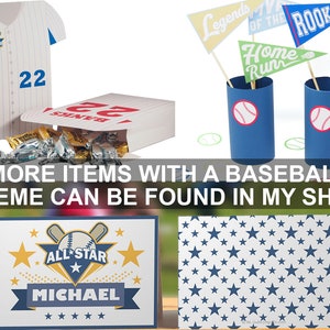 Baseball Cap Favor Box. Baseball Birthday. Sports theme party. Printable PDF. Softball party favor box image 6