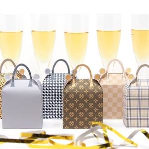 Fashion Party. 8 x Fashion Handbag Favor Boxes. Printable image 4