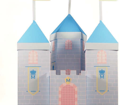 Pricess Party Favors. Fairy Tale Castle Favor Box Kit (Blue). Princess Party. Princess or Fairytale Party Centerpiece Il_570xn