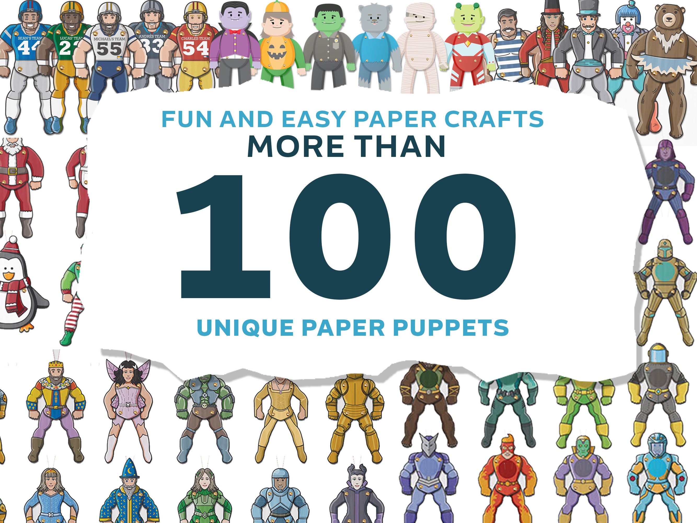 42 Unique Fairy Tale Crafts for Kids Perfect for Craft Time 5 Paper Craft Bundle. Paper Puppet Superheroes. Pirate. Fairy tale.…