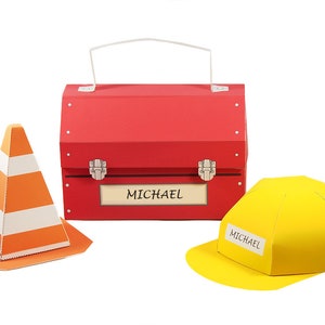 Construction Site Favor Box Kit. Construction site themed party. Builders Party. Printable Pdf