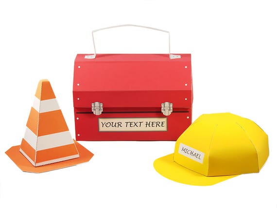 Construction Site Favor Box Kit. Construction site themed party. Builders Party. Printable Pdf Il_570xn