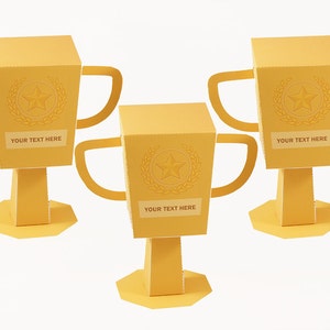 Trophy Favor Box. Sports theme favor box. Prize favor box. image 3