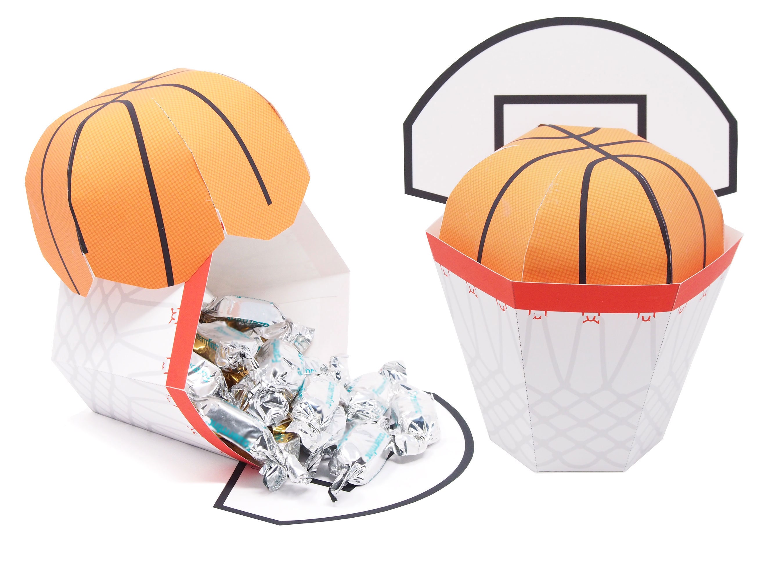 Basketball Hoop Favor Box. Basketball Birthday Basketball Etsy