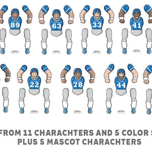 Football Themed Party Activity. Sports Themed Paper Puppets. Printable ...