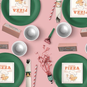 Pizza Party Favor Box. Printable Party Decorations. Pizza Party Theme. Pizza Party Ideas image 3