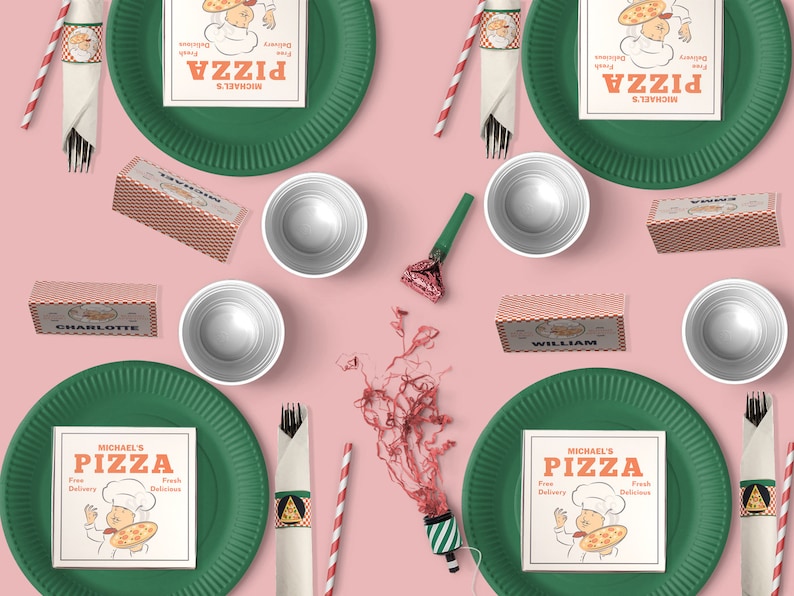 Pizza Party Favor Box. Printable Party Decorations. Pizza Etsy