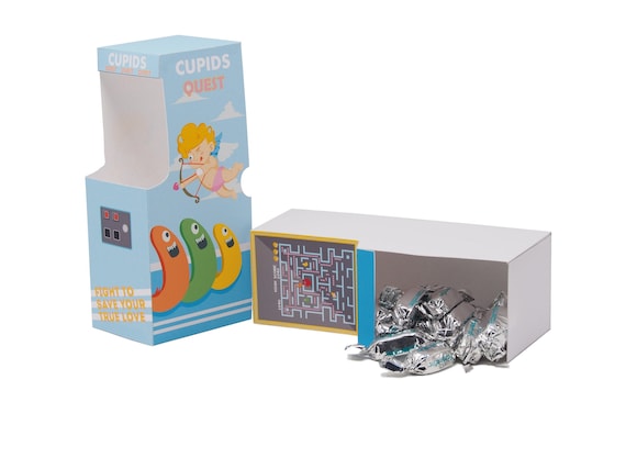 Valentine's Favor box For Him. Arcade Game Favor Box. Valentine's Gift For Him Il_570xn