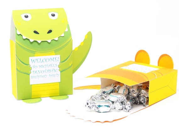 Dinosaur Favor Box. Dinosaur Birthday Party. Dinosaur decor. Dinosaur Theme. Editable PDF Il_570xn