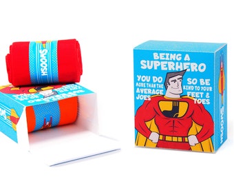 Fun Father's Day Gift. Gift for Husband. Box for Socks. Dad Superhero theme. Printable