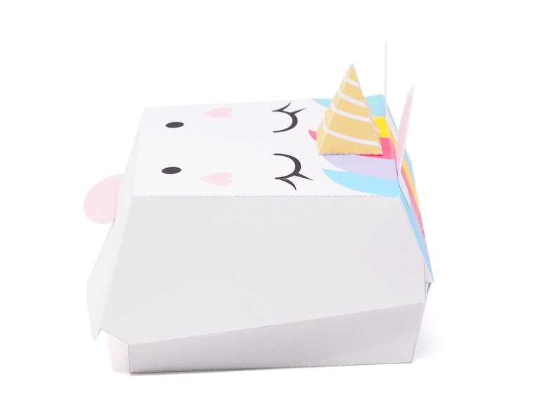 Unicorn Party Decoration. Favor Box. Rainbow Party. Princess Party Decoration. Printable PDF 画像 4