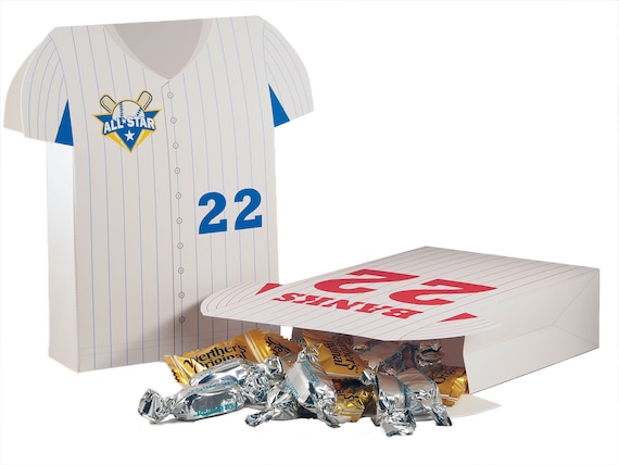 Baseball theme party favors. Sports themed Favor bag. Sports Jersey Favor bag. Printable Party Decorations Il_570xn