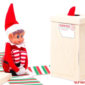 Caja de llegada de elfos navideños. Accesorios de elfos. Accesorios navideños de elfos. PDF imprimible