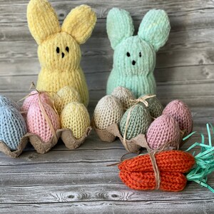 Set of 6 Knit easter Eggs / Home Decor / Easter Decor/ Easter egg / Basket Filler / Easter Gift image 8