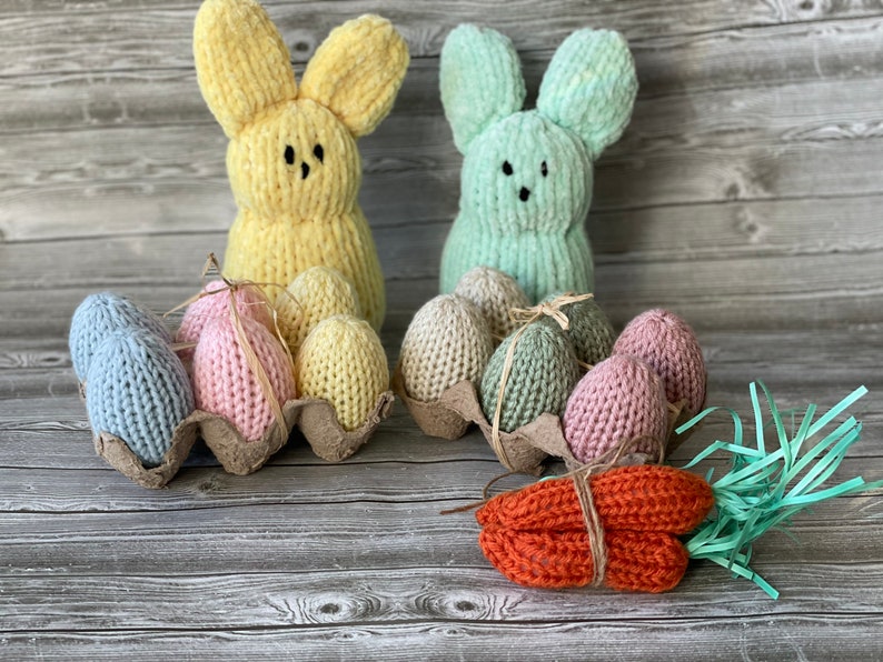 Set of 6 Knit easter Eggs / Home Decor / Easter Decor/ Easter egg / Basket Filler / Easter Gift image 8