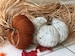 Knit pumpkins/ Fall decor/ Autumn display/ Thanksgiving display/ Rustic home decor 