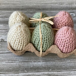 Set of 6 Knit easter Eggs / Home Decor / Easter Decor/ Easter egg / Basket Filler / Easter Gift image 10