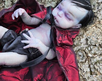 Baby vampire doll sleeping Baby creepy Gothic Horror doll