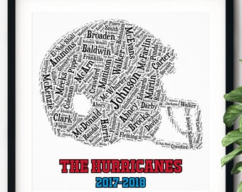 FOOTBALL COACH GIFT ~ Printable Art ~ Unique Gift idea ~ Boys Football ~ Personalized Gift ~ Football Year End Gift ~ Football Team Gift