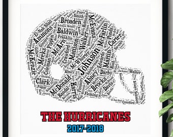 FOOTBALL COACH GIFT, Digital Download, Unique Gift idea, Boys Football, Personalized Gift, Football Year End Gift, Football Team Gift