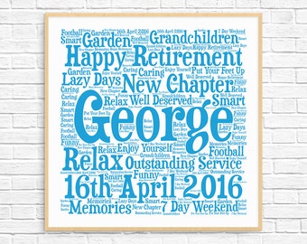 retirement word art etsy