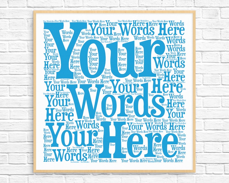PERSONALIZED WORD ART Printable Art Unique Gift Idea - Etsy