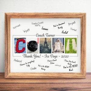 Personalized Gift For Ice Hockey Coach, End of Year Sports Party Celebration Gift Guest Book, Thank You Gift for Ice Hockey Team to Sign