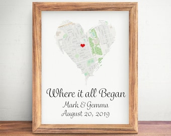 Valentines day gift for him, Anniversary gift map, Gift for boyfriend, Gift for him, Personalized map print, Valentines day gift for husband