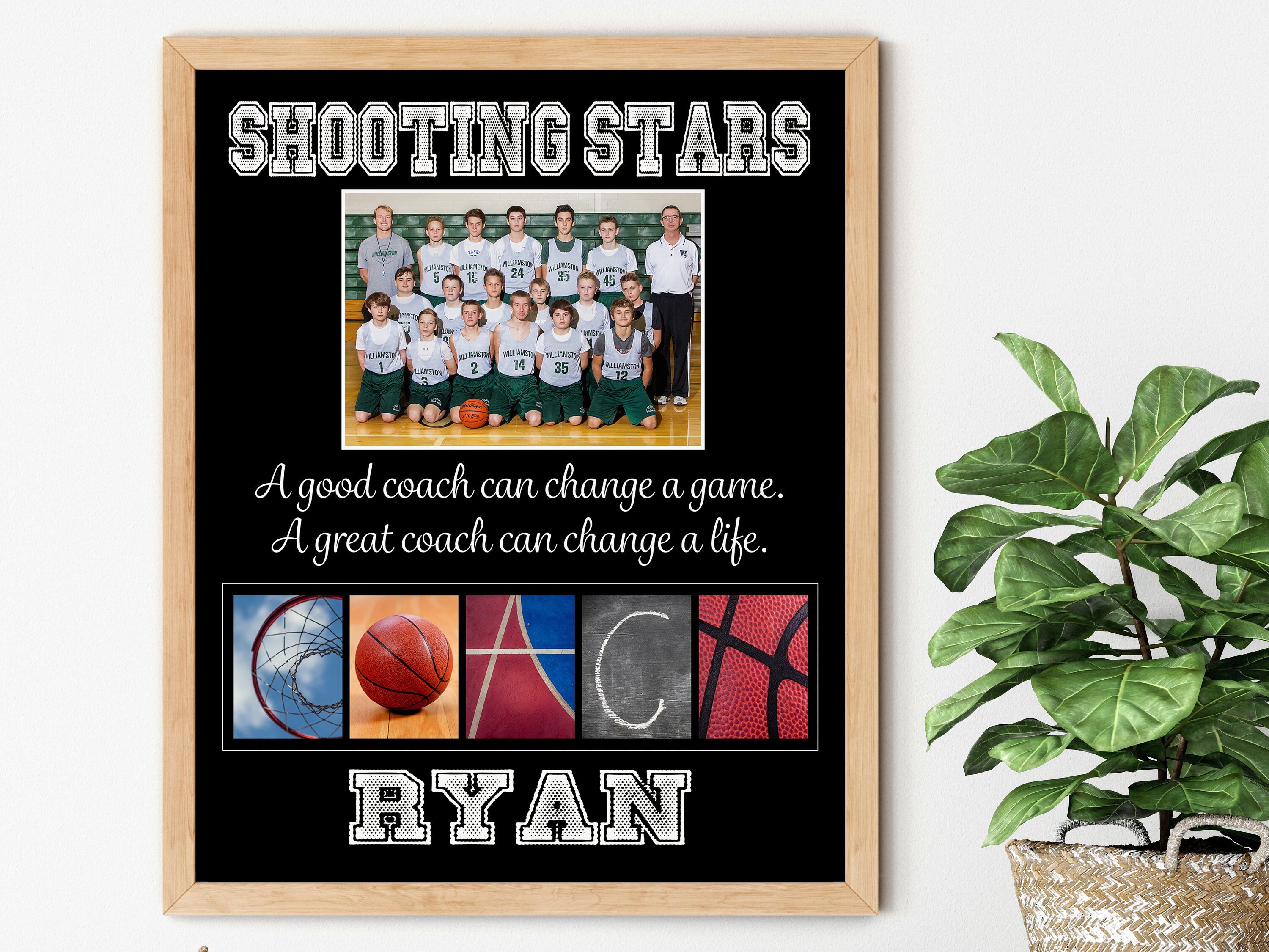 Basketball Coach Gift, Team Gift Coach Retirement, Basketball End of Season Gift for Coach, Basketball Coach Appreciation, Year End Gift