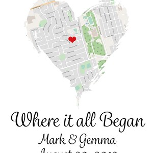 Valentines day gift for him, Anniversary gift map, Gift for boyfriend, Gift for him, Personalized map print, Valentines day gift for husband image 3