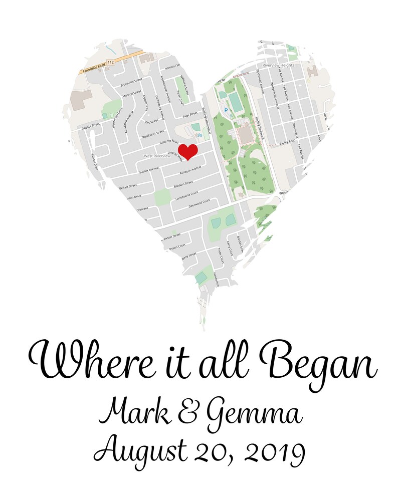 Valentines day gift for him, Anniversary gift map, Gift for boyfriend, Gift for him, Personalized map print, Valentines day gift for husband image 3