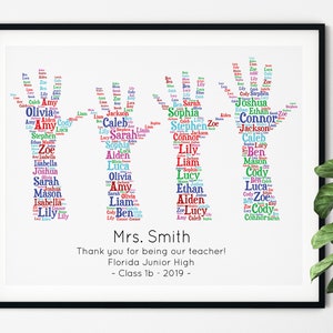CADEAU DE NOL POUR PROFESSEUR - oeuvres d'art à imprimer ~ cadeau pour professeur ~ Word Art ~ carte de remerciement pour professeur ~ cadeau de retraite pour professeur