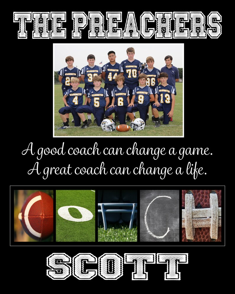 Football Coach Gift Team Gift Coach Retirement Ideas Etsy