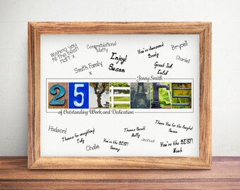 Employee Recognition Gifts For Boss Lady Gift, Work Service Any Year, Employee thank you gift for Service, Staff Appreciation Card