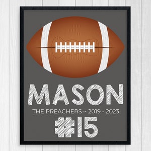 PERSONALIZED Senior Football Player Gift JPEG, Football Player Appreciation Gift, Graduating Football Player, Thank you Football Printable